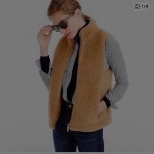 J.Crew Tan Fleece Vest XS